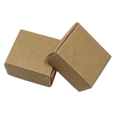 Kraft Paper Box Packaging Small Cardboard Handmade Soap Gift for Craft Jewelry Candy Corrugated Folding bottle Packaging Box