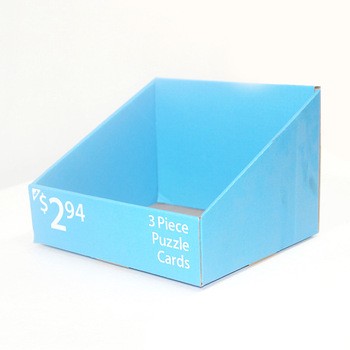 Disposable corrugated folding display box color printed