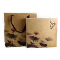 Cheap custom luxury white kraft / brown paper printing shopping packaging paper bag