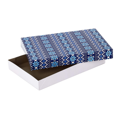 Custom made folding blue stripes  Holiday Designed Shirt paper gift packaging Boxes